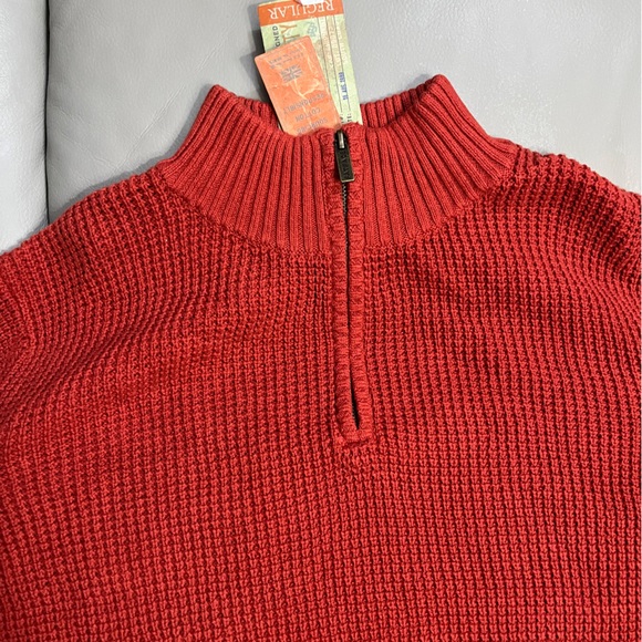 NWT - Fat Face Men's Waffle Knit Half Zip Neck Sweater - Size XL - Picture 7 of 12